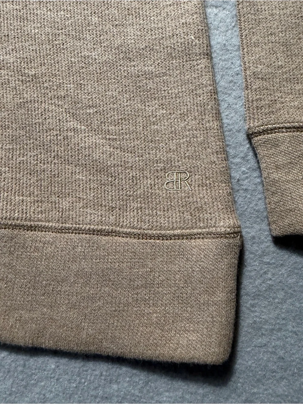 Banana Republic Waffle Knit 1/4 Zip Sweater Mens Large Tan Cotton Pullover NWT